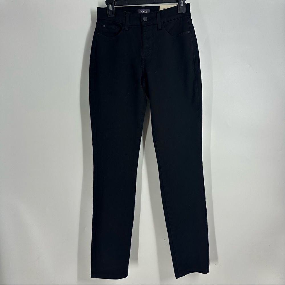 Nydj Alina Skinny Black Leggings Sz 0 Super Sculpting Denim Nwt